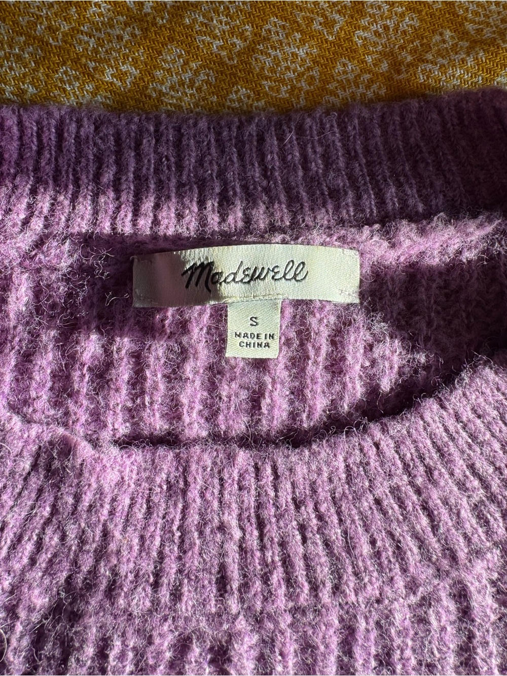 MADEWELL purple ribbed alpaca sweater - Picture 6 of 7